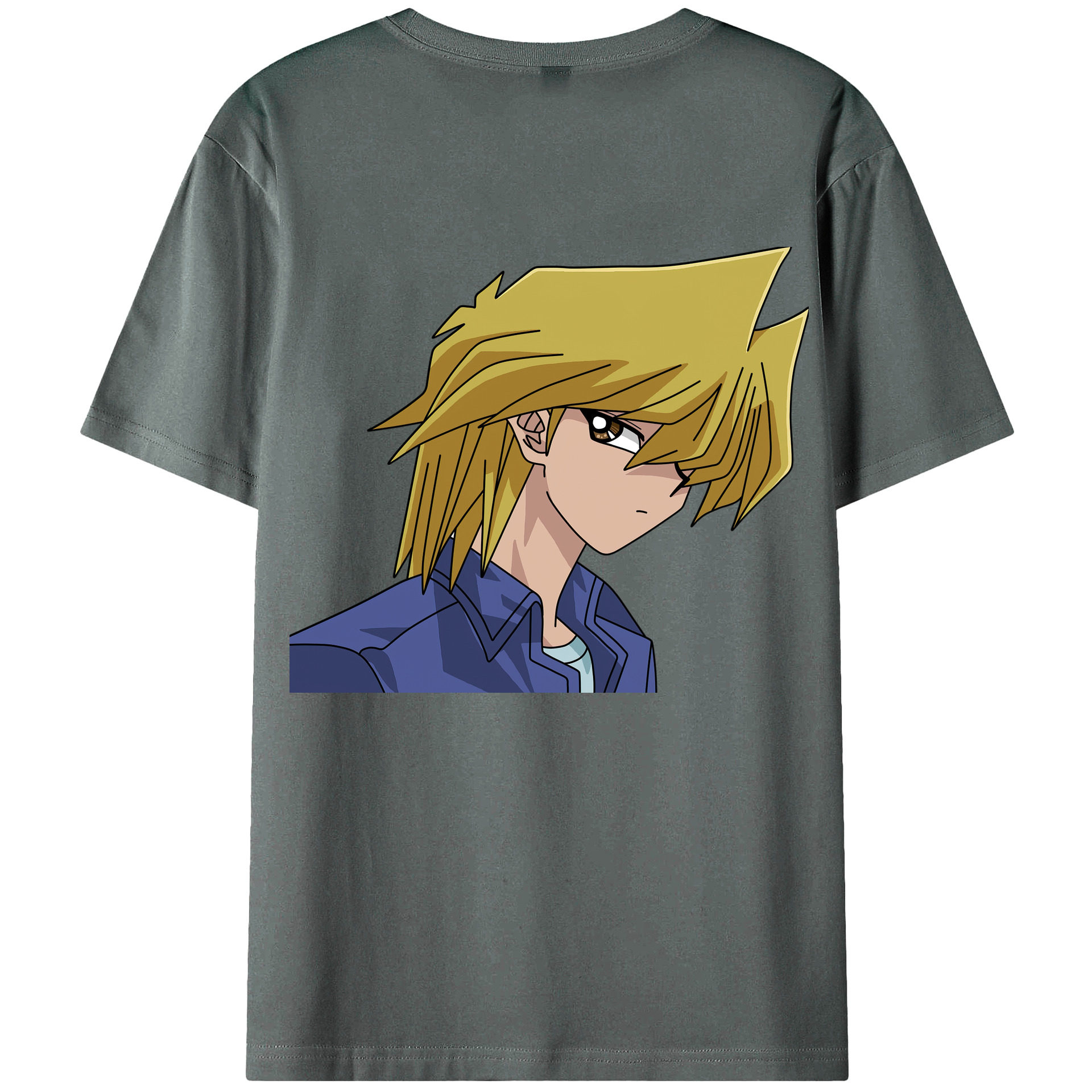 （画像用） 遊☆戯☆王 Yu-Gi-Oh! 綿100％ メンズ半袖Tシャツ（バックプリント） 通気性